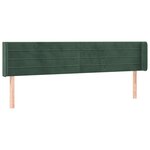 vidaXL Tête de lit à LED Vert foncé 183x16x78/88 cm Velours
