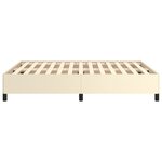 vidaXL Cadre de lit sans matelas crème 140x200 cm similicuir