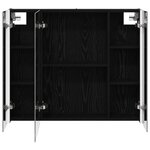 vidaXL Armoire Miroir de Salle de Bain Chêne noir 83 5 x 15 5 x 70 cm