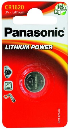 Blister de 1 pile Lithium Power 3 V CR1620 PANASONIC