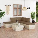 Vidaxl salon de jardin palette 6 pièces avec coussins épicéa imprégné