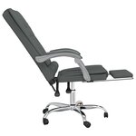 vidaXL Fauteuil de massage inclinable de bureau Gris foncé Tissu