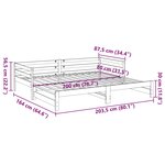 vidaXL Lit de jour et lit gigogne sans matelas 80x200 cm bois massif