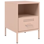 vidaXL Table de chevet rose 36x39x50 5 cm acier