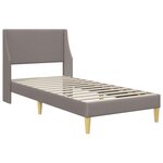 vidaXL Cadre de lit avec tête de lit Taupe 100 x 200 cm tissu