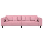 vidaXL Canapé en velours avec coussin Rose 209 cm Velours