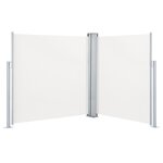 vidaXL Auvent latéral rétractable Crème 140 x 600 cm
