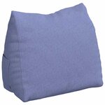 vidaXL Coussin de Dos Bleu denim 60 x 20 x 50 cm tissu