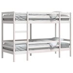 vidaXL Lit superposé sans matelas blanc 90x190 cm bois de pin massif