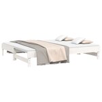 vidaXL Lit coulissant sans matelas blanc 2x(100x200) cm
