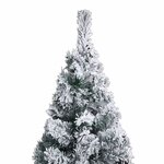 vidaXL Sapin de Noël artificiel mince pré-éclairé et boules vert 240cm