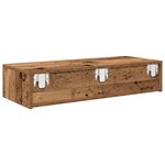 vidaXL Étagère murale avec tiroirs vieux bois bois d'ingénierie