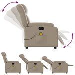 vidaXL Fauteuil de massage inclinable électrique cappuccino similicuir