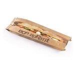 Sachet sandwich en kraft brun avec fenêtre (lot de 1000)