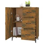 vidaXL Buffet chêne fumé 69 5x34x90 cm bois d'ingénierie