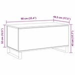 vidaXL Table basse Chêne noir 90 x 44 5 x 45 cm Bois d'ingénierie