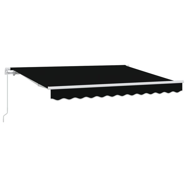 vidaXL Auvent Rétractable Noir et Blanc