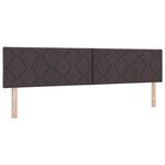 vidaXL Lit à Ressorts avec Matelas Crème 90x200 cm Tissu Marron foncé