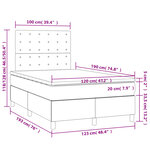 vidaXL Sommier à lattes de lit avec matelas bleu 120x190 cm tissu