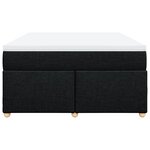 vidaXL Sommier à lattes de lit avec matelas Noir 140x190 cm Tissu
