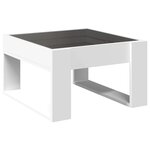 vidaXL Table basse avec LED infini blanc 50x53x30 cm