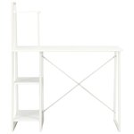 vidaXL Bureau avec étagère Blanc 102x50x117 cm