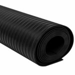vidaXL Tapis de sol Noir 1 5 x 2 m Caoutchouc