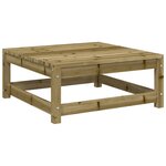 vidaXL Repose-pied de jardin 70x70x30 cm bois de pin imprégné