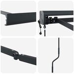 Auvent Anthracite 4 × 3 m Métal