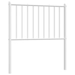 vidaXL Tête de lit de remplacement métal blanc 75 cm
