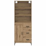 vidaXL Haut Armoire avec tiroir Chêne artisanal 69 5 x 34 x 180 cm