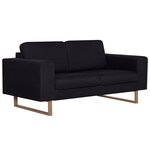 Vidaxl ensemble de canapé 2 pièces tissu noir