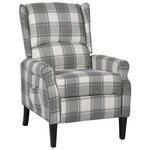 vidaXL Fauteuil inclinable Gris blanc Tissu