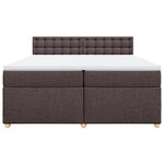 vidaXL Sommier à lattes de lit avec matelas Marron foncé 200x200 cm