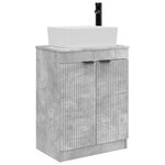 vidaXL Meuble de salle de bain avec évier Gris béton 54 x 35 x 83 cm