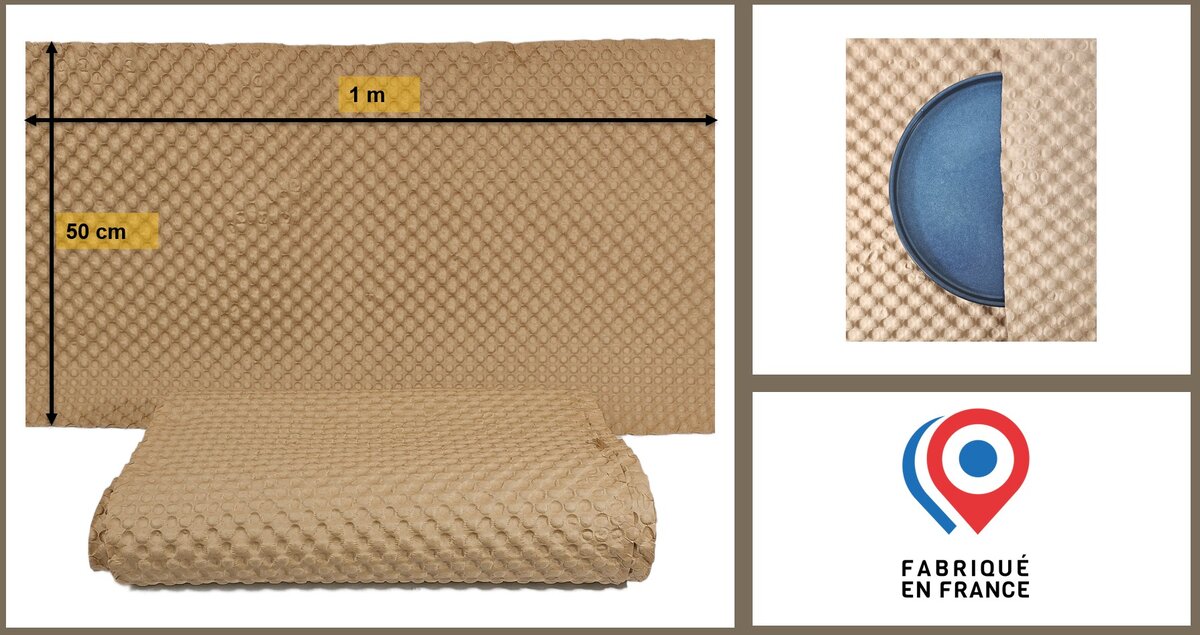 Feuilles Emballage Déménagement Papier Bulle écologique 50 Feuilles - Protection Optimale Pour Déménagement Emballage Fragile Kraft écologique 29x30cm