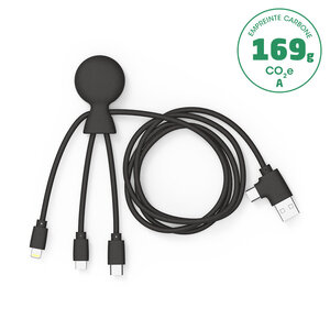 Cable Multi-connecteurs Mr Bio Long Noir 1m