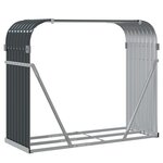 vidaXL Porte-bûches anthracite 120x45x100 cm acier galvanisé