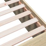 vidaXL Cadre de lit chêne sonoma 90x200 cm bois d'ingénierie