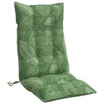 vidaXL Coussins de chaise à dossier haut lot de 4 modèle de feuille