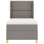 Lit Box Spring vidaXL avec Matelas Taupe 100x200 cm Tissu
