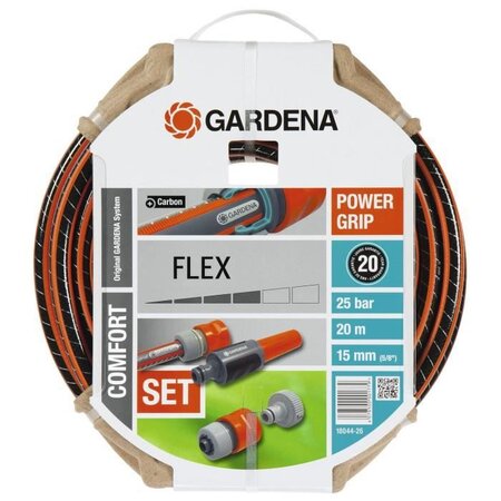 GARDENA Tuyau d'arrosage Flex 20m Ø15 mm + lance et access