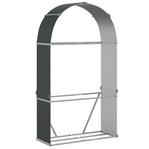 vidaXL Porte-bûches Anthracite 120 x 45 x 210 cm Acier galvanisé