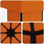 vidaXL Pavillon 4 × 3 m Orange Polyester et Acier 190 gsm