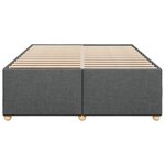 vidaXL Cadre de lit sans matelas gris foncé 160x200 cm tissu