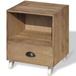 vidaXL Tables de chevet 2 Pièces marron bois massif
