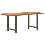 vidaXL Table à manger marron clair bois de chêne massif rectangulaire