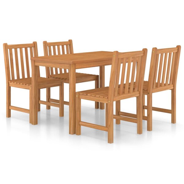 vidaXL Ensemble de salle à manger de jardin 5 Pièces Bois de teck solide