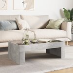 vidaXL Table basse avec LED infini gris béton 90x50x30 cm