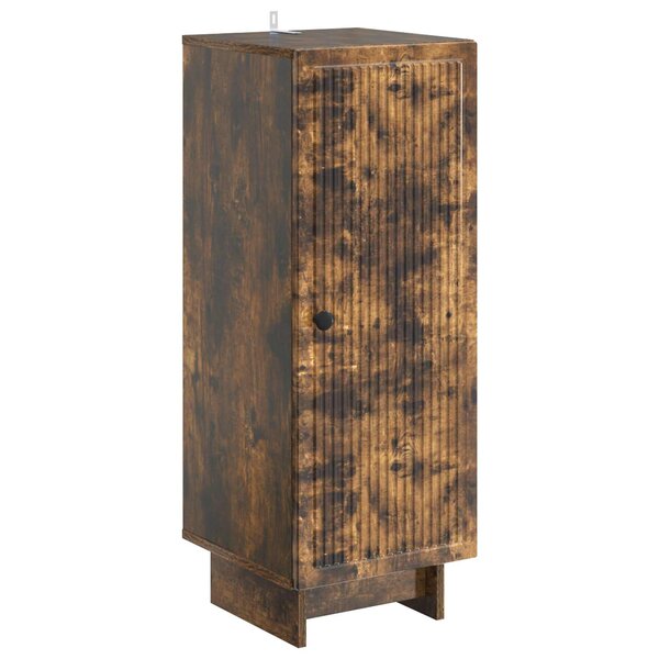 vidaXL Buffet Chêne fumé 33 x 34 5 x 90 cm Bois d'ingénierie